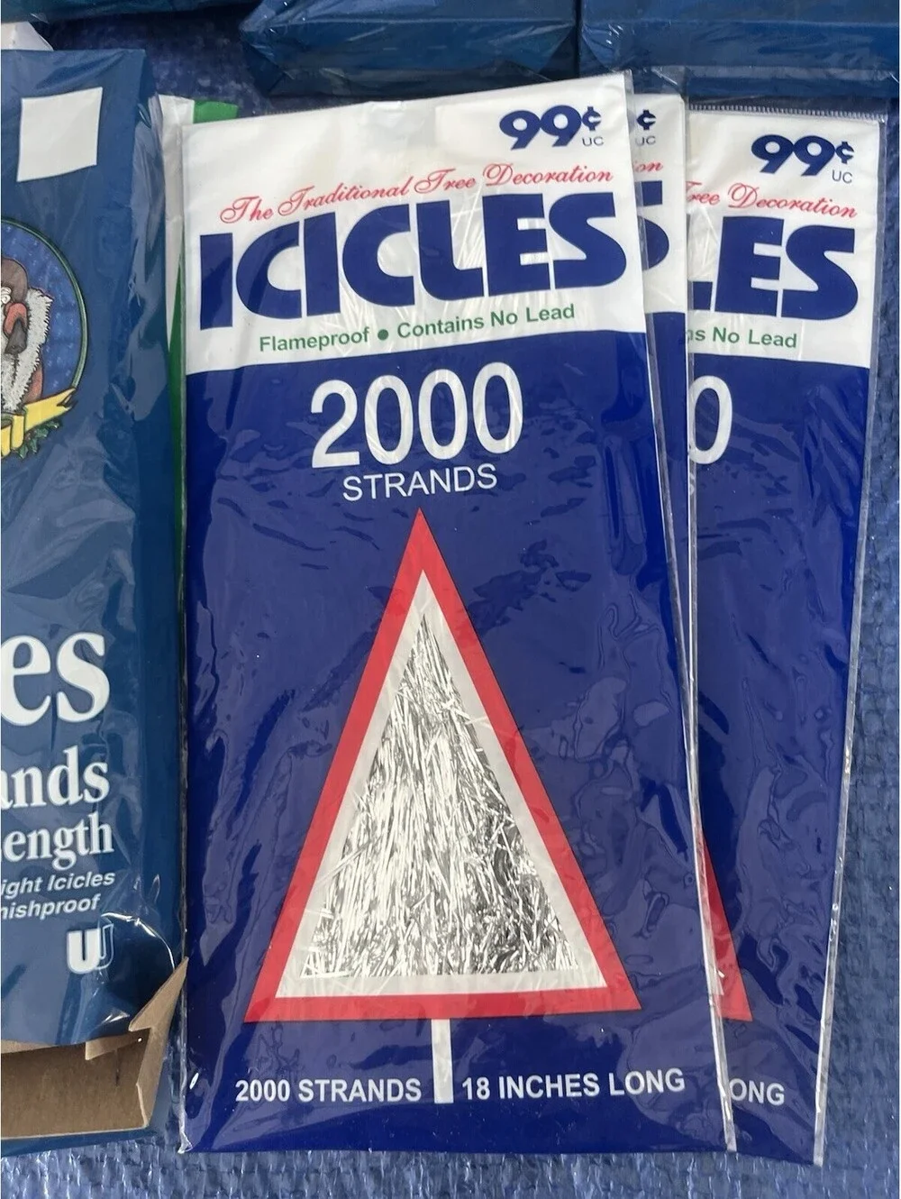 Vtg Old World Santa Icicles Tinsel 1000 2000 Strands Holiday Xmas Tree Lot Bulk